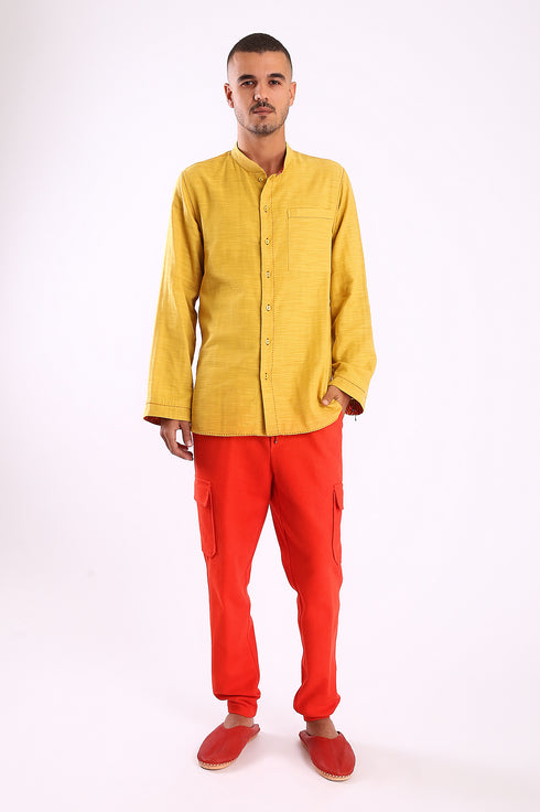 Cargo sweatpants in cotton and viscose cashmere with side pockets